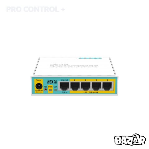 Продавам ROUTER MIKROTIK RB750UPR2 HEX POE LITE, снимка 1 - Рутери - 43883002