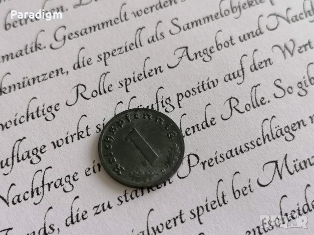 Райх монета - Германия - 1 пфениг | 1942г.; серия D, снимка 2 - Нумизматика и бонистика - 37959549