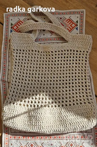 Плетена чанта - hand made, снимка 3 - Чанти - 47431957