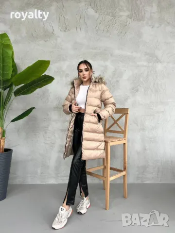 Дълго дамско яке със силиконова вата, снимка 4 - Якета - 49179630