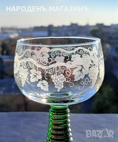 НОВ френски сервиз чаши за ракия и аперитив цветно стъкло  , снимка 8 - Други ценни предмети - 50327595
