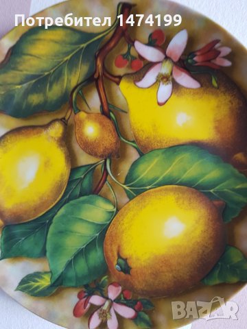 Декоративна чиния с ябълки, снимка 4 - Други - 39351155