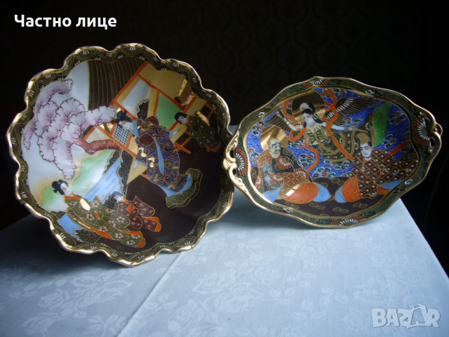 Японски чаен сервиз от 1920-те год. от ажурен порцелан, ръчна изработка