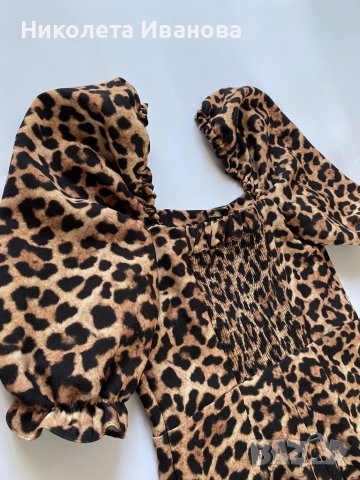 Леопардова рокля Zara, снимка 3 - Рокли - 38043103