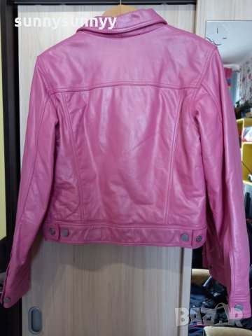 Яке розово естествена кожа , снимка 6 - Якета - 32410528
