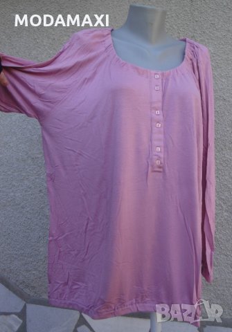 4XL Нова блуза Sheego пепелно розово , снимка 4 - Туники - 33205172