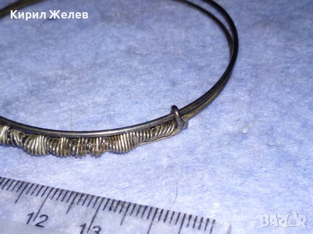 ФИНА ФИЛИГРАНЕН ТИП СРЕБРИСТА СТОМАНЕНА ХЕНД МЕЙД ГРИВНА 38002, снимка 5 - Гривни - 40867361