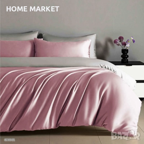 Луксозен комплект от висококачествен памучен сатен Комплектът е от 4 части и съдържа: 1 бр. долен ча, снимка 14 - Спално бельо - 52527386