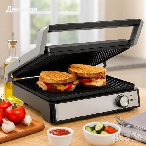 Електрически грил-тостер 2в1 Royalty Line RL-PG7933, снимка 5 - Тостери - 51628353