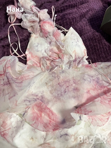 Рокля с флорални мотиви , снимка 2 - Рокли - 53370906