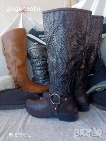 дамски ботуши original  SERGIO TODZI® ,N- 38 - 39 - тъмно кафяви, плетена кожа, снимка 14 - Дамски ботуши - 43563453