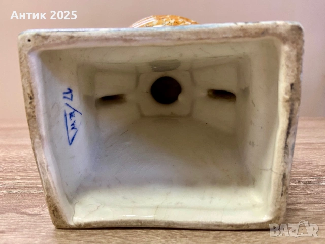 Cassolette (baguier) Арт Деко от белгийска фаянсова керамика Wasmuël, ок. 1920 г., снимка 6 - Антикварни и старинни предмети - 53368297