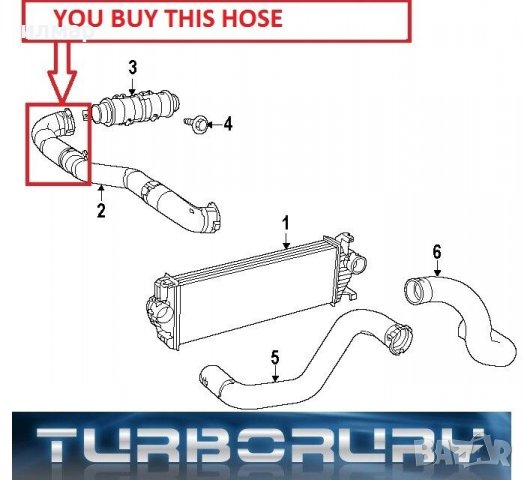 52014481AA Маркуч за турбо/интеркулер за Джип Грандчероки 4-3.0 CRD, снимка 2 - Части - 27500055