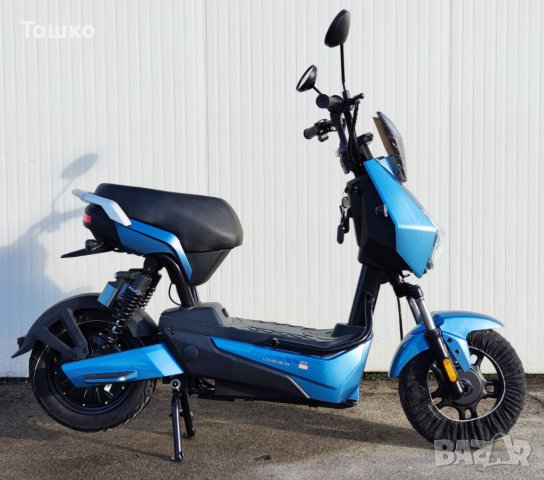 Електрически скутер 500 вата модел YCL син цвят 20Ah батерия, снимка 4 - Мотоциклети и мототехника - 44027652
