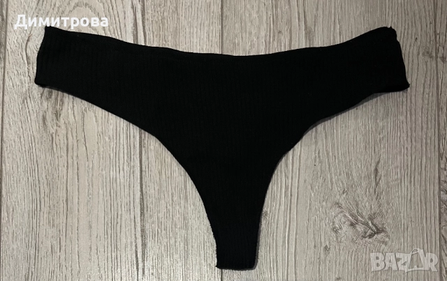 Черни памучни бикини 