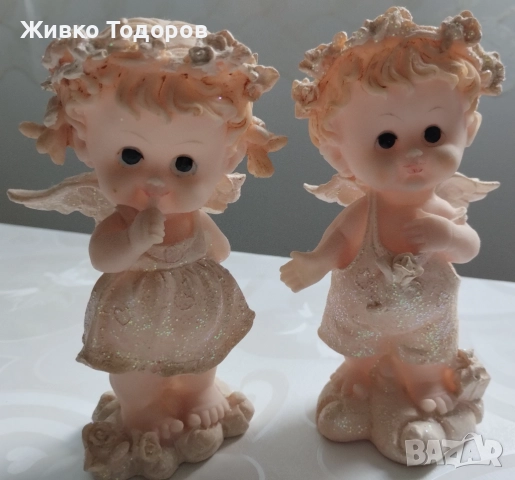 Фигурки на Ангели (момче/момиче) от смола (14х7см.), снимка 4 - Статуетки - 51487159