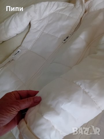 Чудесно  бяло дълго, топло яке, с,м размер , снимка 4 - Якета - 42958929