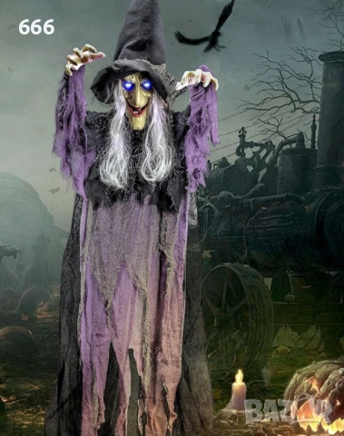Хелоуин светеща говореща вещица, снимка 2 - Декорация за дома - 53192383