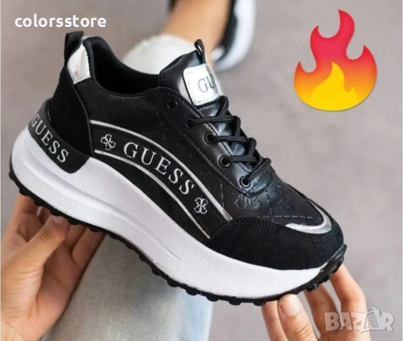 Дамски черни маратонки Guess /BR95