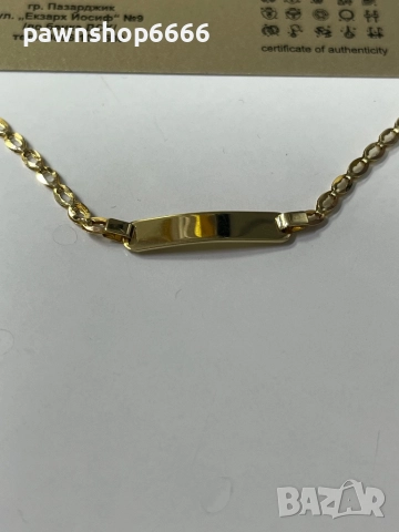 Детска златна гривна 14К, снимка 7 - Гривни - 52928043