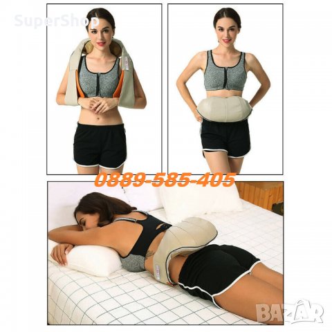 2020 6Д Шиацу 6 бутона рамо масажор за цяло тяло гръб врат затопляне с масаж, снимка 3 - Масажори - 28449956