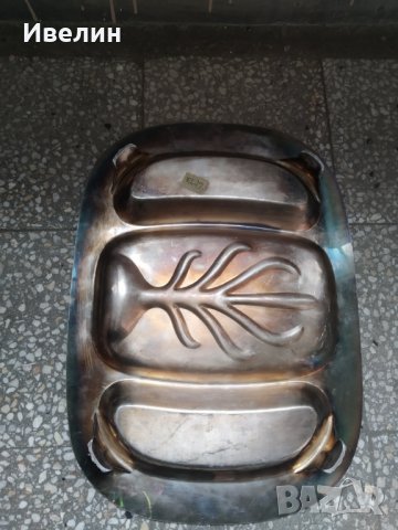 старо посребрено плато арт деко, снимка 6 - Други ценни предмети - 32563447