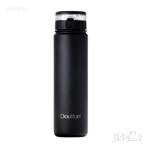 Doulton Taste2 черна стоманена бутилка за вода с изолация и филтър, 650мл