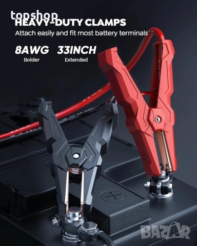 Нов джъмп стартер TREKURE 6000A / 27000mAh за бензинови/12L дизелови автомобили) с 65W бързо зареж.., снимка 6 - Аксесоари и консумативи - 51636309