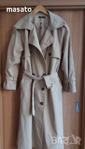 BOOHOO - бежов тренч/шлифер овърсайз, снимка 1