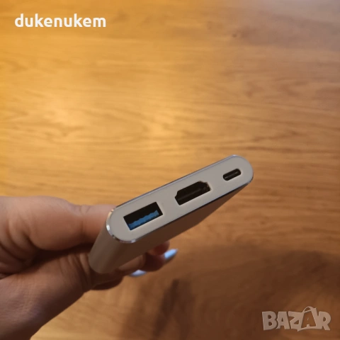 USB-C към HDMI адаптер 3-в-1 – 4K, PD 100W, USB 3.0, снимка 8 - Кабели и адаптери - 53241689
