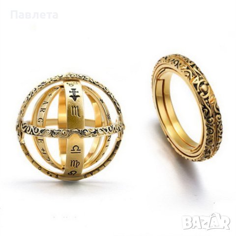 Сферично зодиакално колие - пръстен, снимка 4 - Колиета, медальони, синджири - 43791484