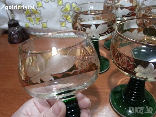 Френски кристални чаши , снимка 3 - Антикварни и старинни предмети - 43342818