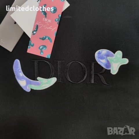 DIOR x KENNY SCHARF Embroidered Logo Slim Fit Мъжка Тениска size L (M) и XXL (L/XL), снимка 2 - Тениски - 37840846