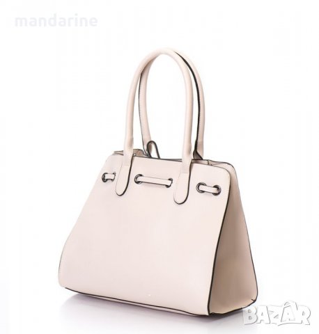 ПРОМО 🍊 PIERRE CARDIN 🍊 Кожена чанта в бледо розово 30x33x12 см нова с етикети, снимка 4 - Чанти - 35531760