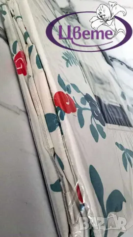 Памучен спален комплект Цветя, снимка 2 - Спално бельо - 48756221
