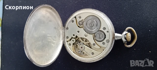 Швейцарски джобен СРЕБЪРЕН часовник - Класика в жанра - Рядък, снимка 8 - Джобни - 49032376