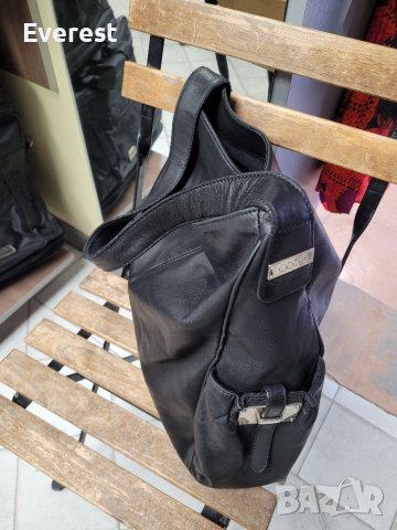 ECCO естествена кожа дамска,черна чанта ,тип ТОРБА ( 350 лв в интернет), снимка 14 - Чанти - 38985899