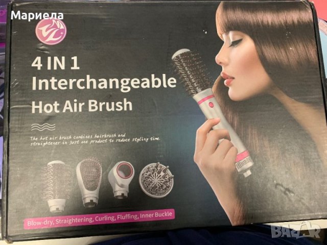 Електрическа четка за коса / Четка за топъл въздух 1000W / Четка -Сешоар