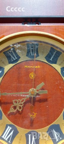 ЯНТАРЬ ретро руски стенен часовник, снимка 3 - Антикварни и старинни предмети - 39366049