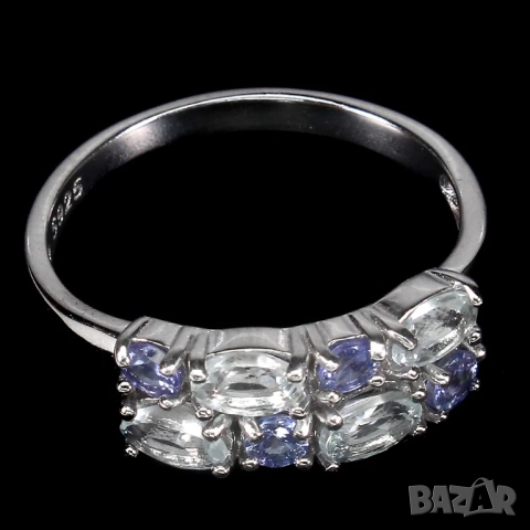 925 сребърени пръстени с Topaz, гранат, аквамарин, танзанит, , снимка 7 - Пръстени - 51769286