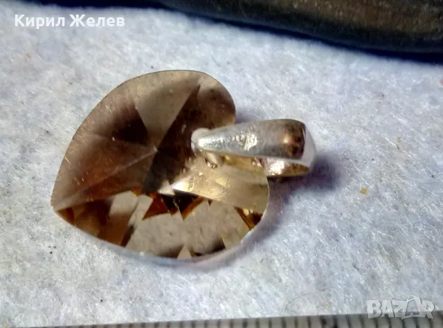 СКЪПОЦЕНЕН ЮВЕЛИРНО ФАСЕТИРАН КРИСТАЛЕН МЕДАЛЬОН СЪРЧИЦЕ със СРЕБРО 925 РОМАНТИЧЕН АРТ ПЕНДАНТ 48811, снимка 10 - Колиета, медальони, синджири - 48818632