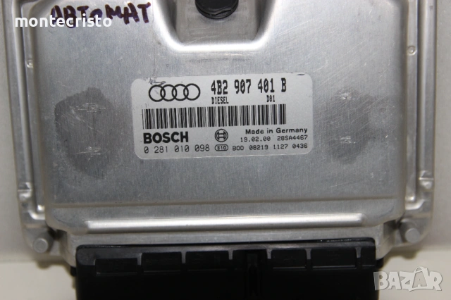 Моторен компютър Audi A6 C5 (1997-2005г.) 4B2907401B / 4B2 907 401 B / 0281010098 / 0 281 010 098, снимка 2 - Части - 53492024