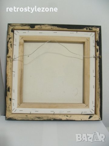 № 7364 стара картина с рамка   - с подпис   - масло , платно / изк. материя /  - рамка / дърво /   -, снимка 5 - Антикварни и старинни предмети - 43961389