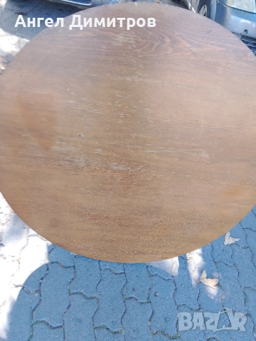 Страхотна дървена кръгла маса , снимка 2 - Антикварни и старинни предмети - 51508974