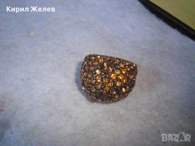 ПОСРЕБРЕН МОДЕН ВИНТИДЖ СКЪПОЦЕНЕН АРТ ПРЪСТЕН с ЦИТРИН 17529, снимка 11 - Пръстени - 36423629