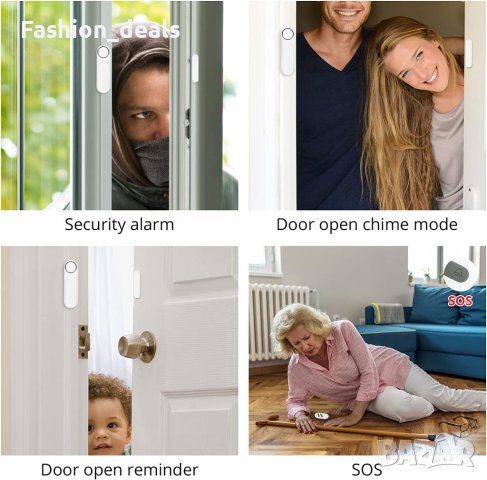 Нова аларма за врата прозорец Безжичен детектор Безопасност Сигурност, снимка 7 - Други стоки за дома - 39918779