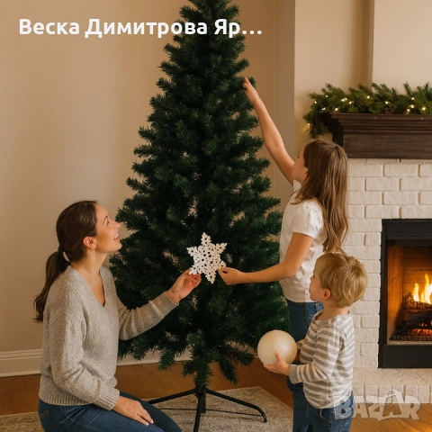 Коледна елха с естествен вид и лесен монтаж - 180см, снимка 2 - Декорация за дома - 52443219