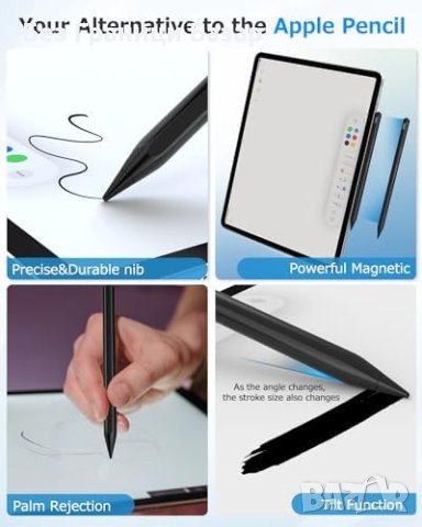 Нов Безжичен Стилус за iPad USB-C Зареждане, Блутут, снимка 5 - Друга електроника - 43557477