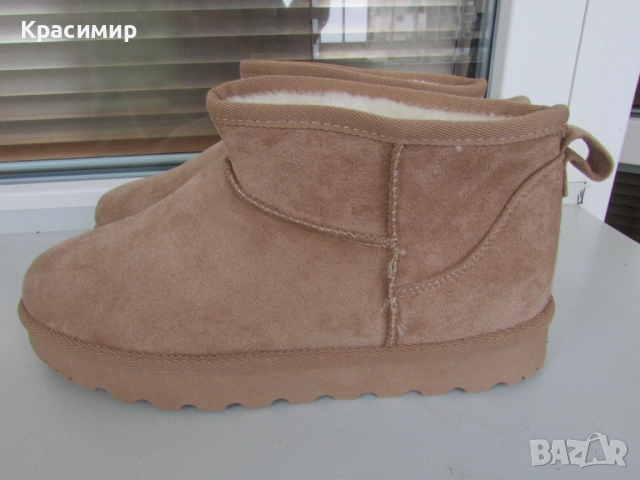 Велурени боти с подплата Boohoo