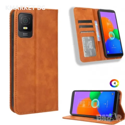 TCL 403 Retro-skin Magnetic Кожен Калъф и Протектор, снимка 4 - Калъфи, кейсове - 48303369